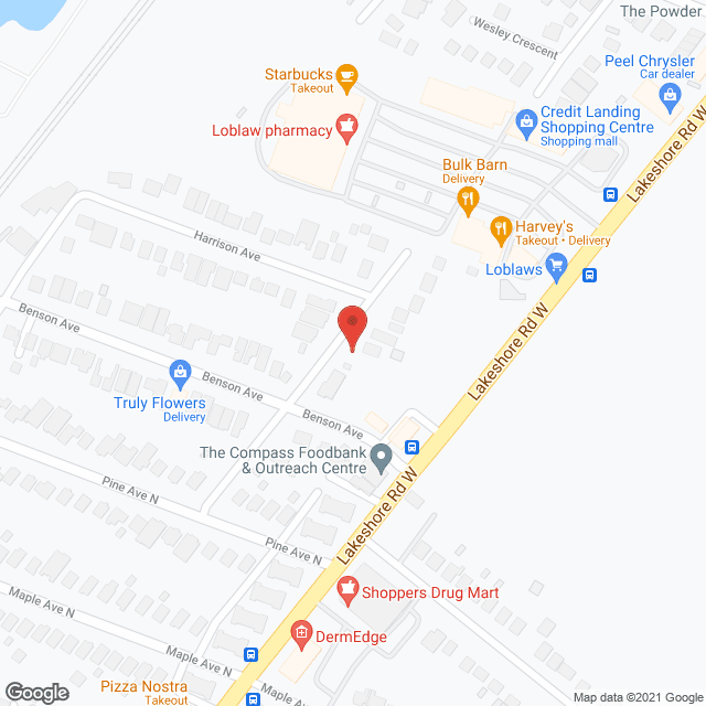 The Shores of Port Credit in google map