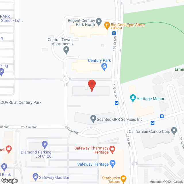 Century Park in google map