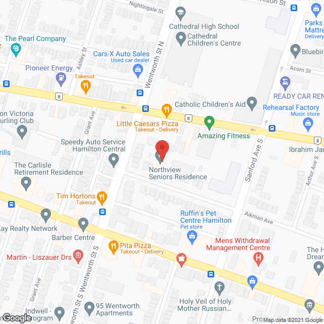 Northview Senior's Residence in google map