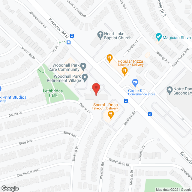 Woodhall Park Retirement Village in google map