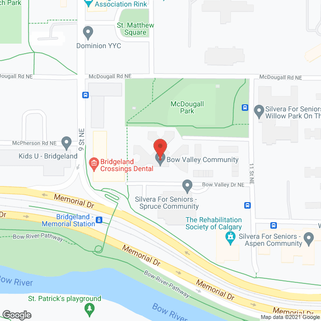 Bow Valley Community - low income in google map