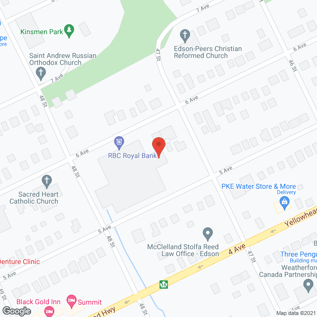 Edson Healthcare Centre in google map