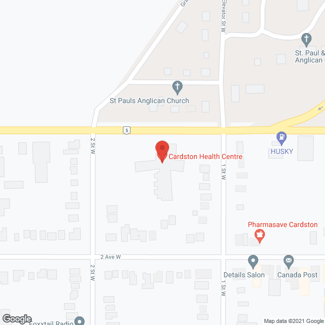 Cardston Health Centre in google map