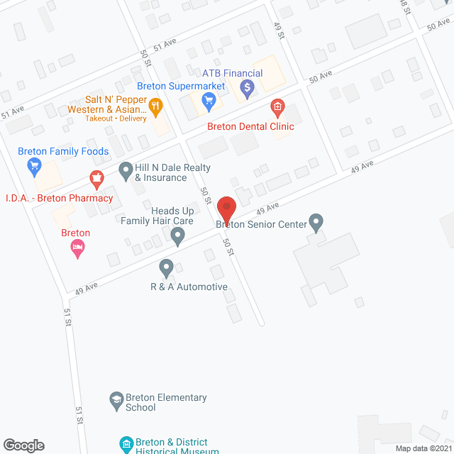 Breton Health Centre in google map