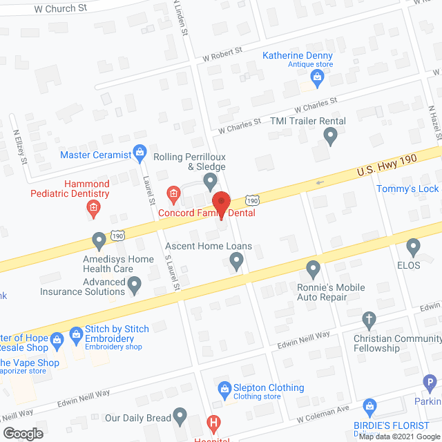 Louisiana Homecare Of Hammond in google map
