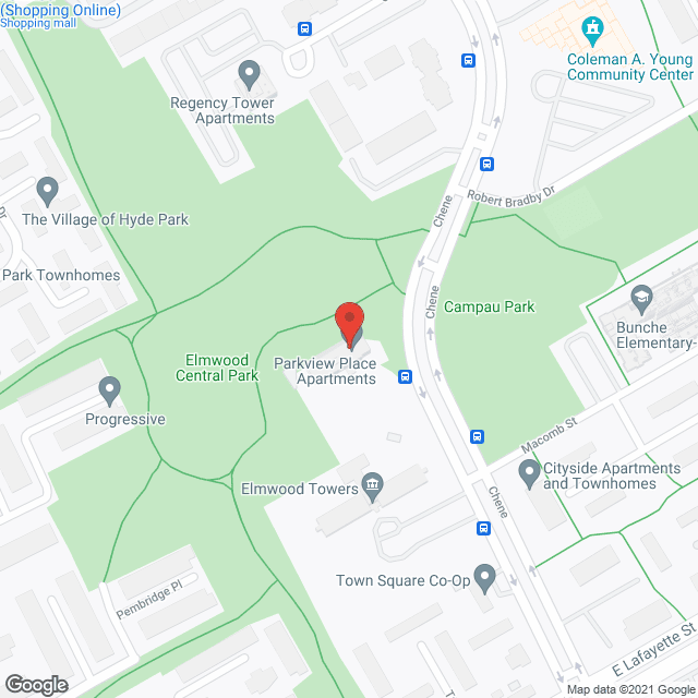 Parkview Place Apartments - Detroit in google map