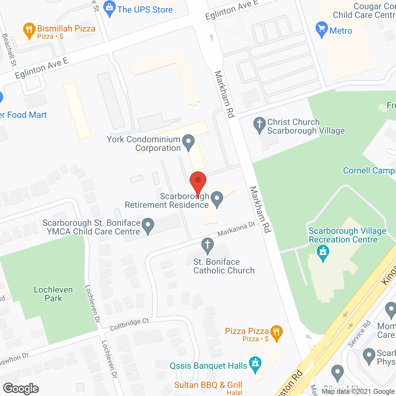 Scarborough Retirement Residence in google map