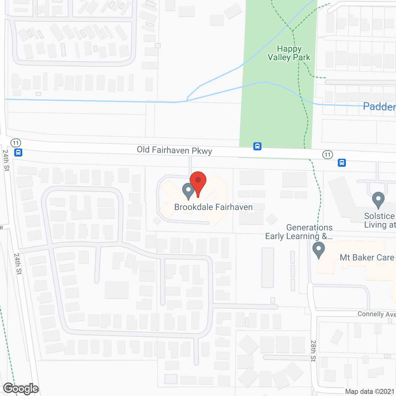 Brookdale Fairhaven in google map