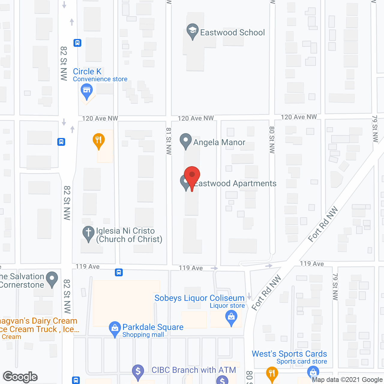 Eastwoods Apartments in google map
