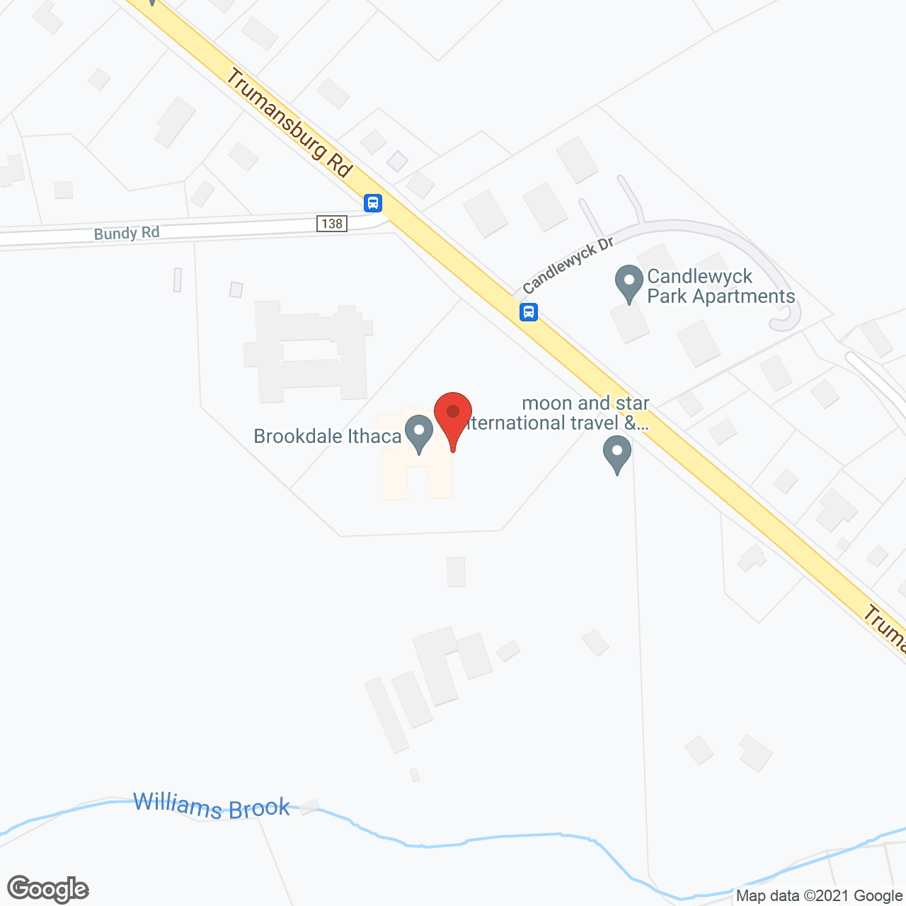 Brookdale Ithaca MC in google map
