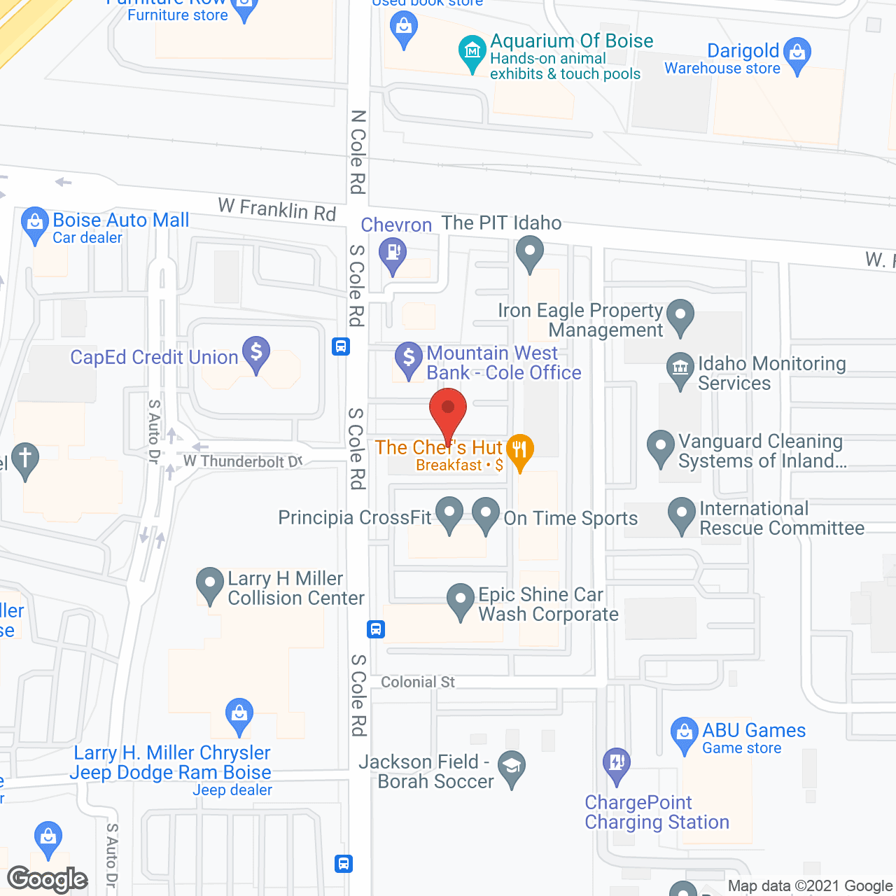 ComForCare Home Care Meridian ID in google map