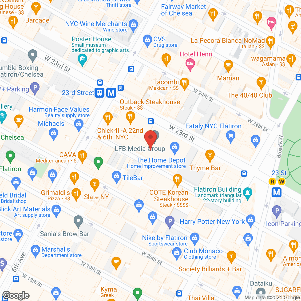 Home Team - New York in google map