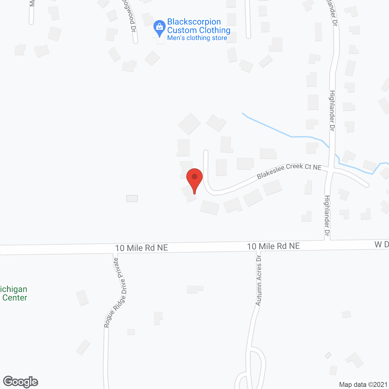 Aegin Place of Central Michigan in google map