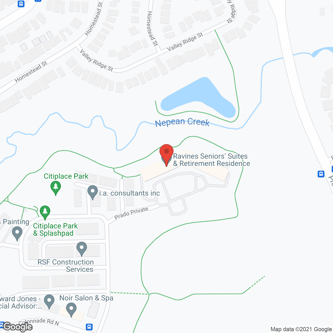 The Ravines Seniors' Suites and Retirement Residence in google map