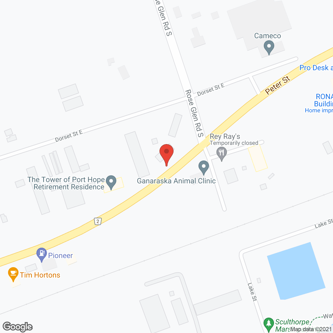 The Tower of Port Hope Retirement Residence in google map