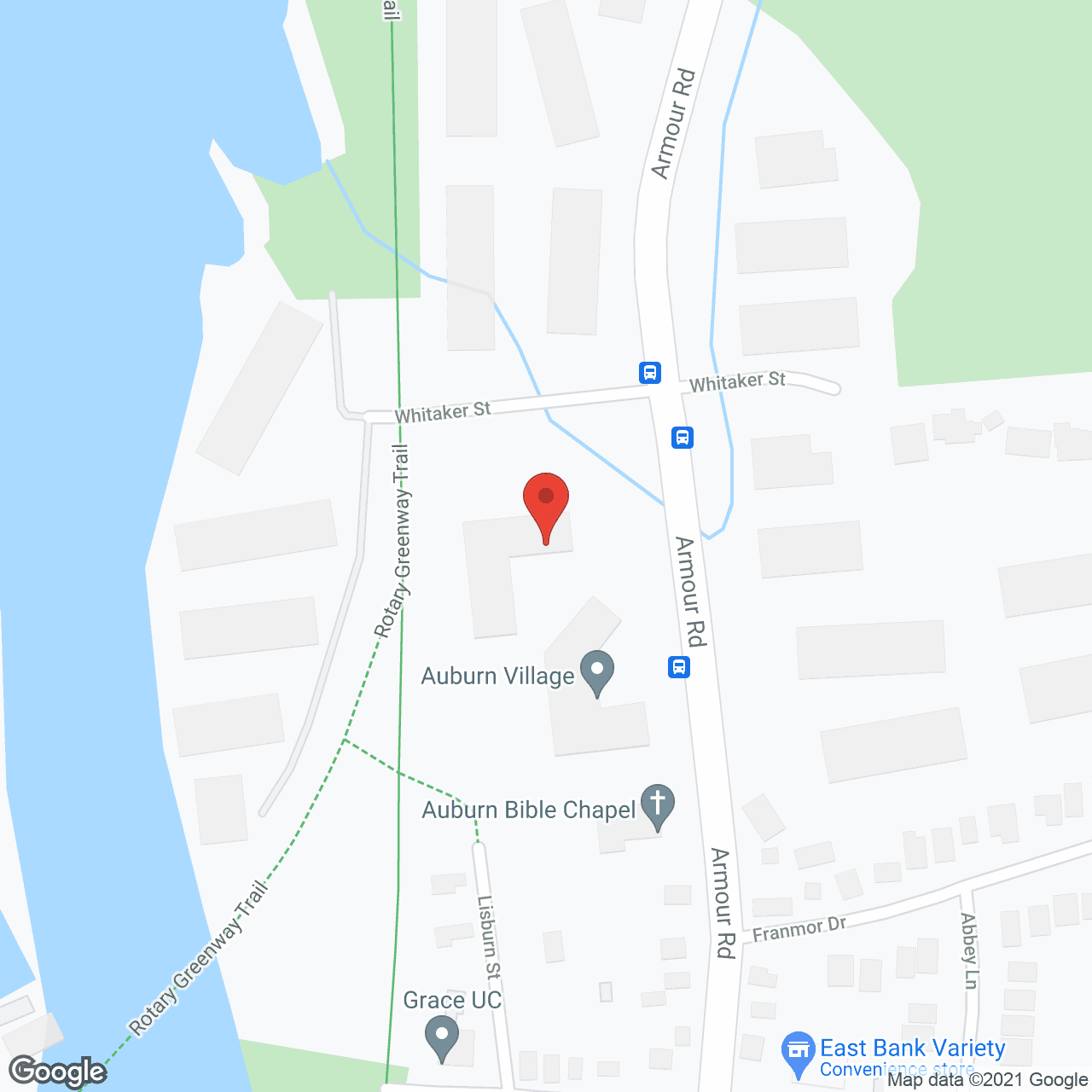 Auburn Village in google map