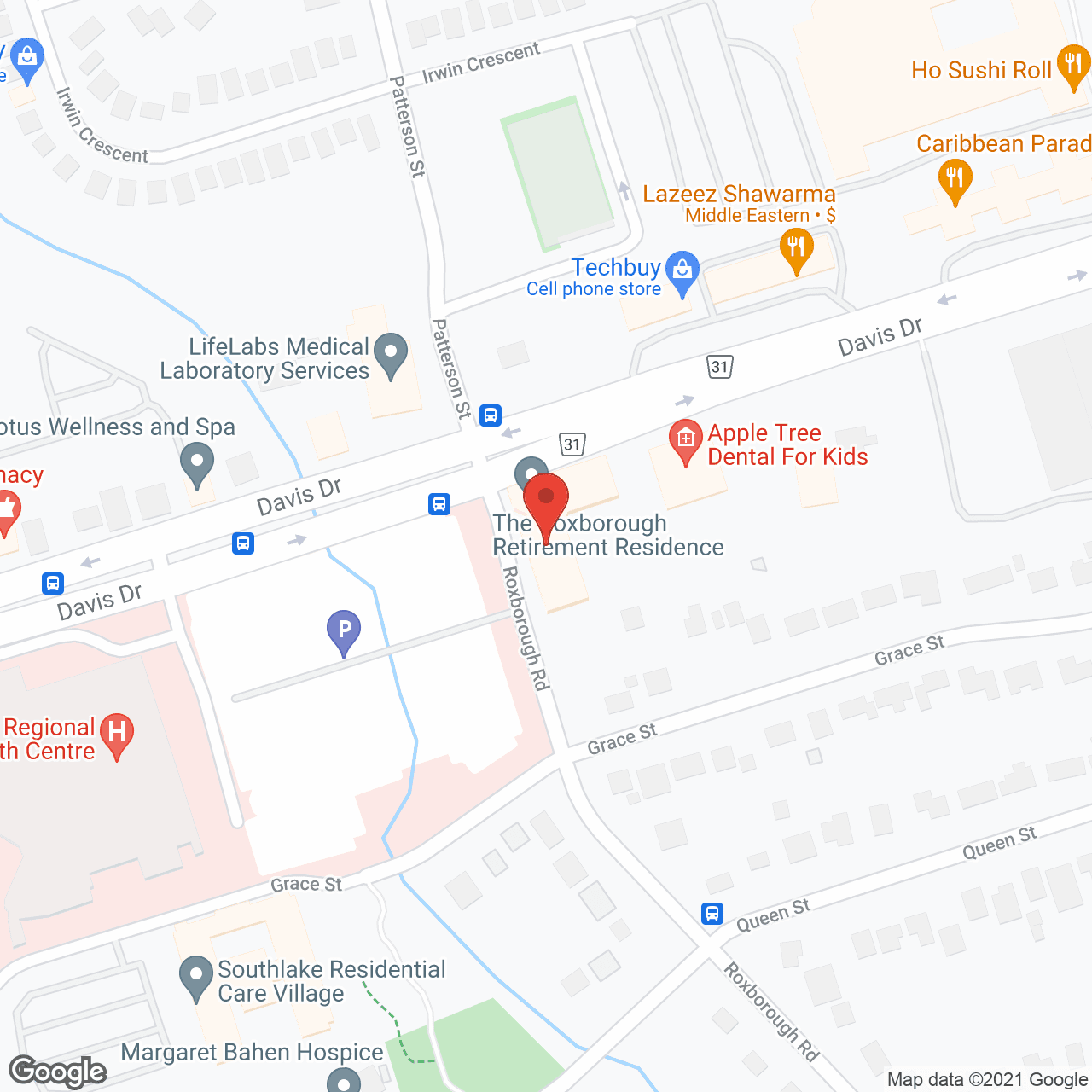 The Roxborough Retirement Residence in google map