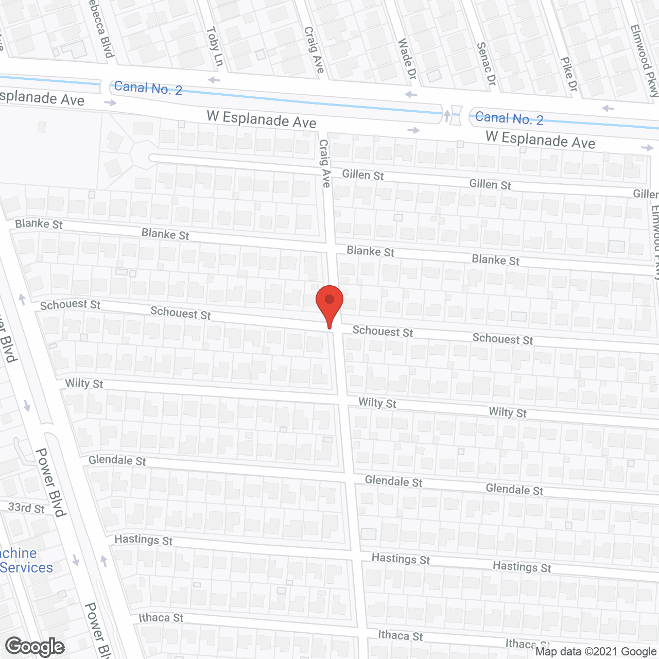 Schouest House in google map