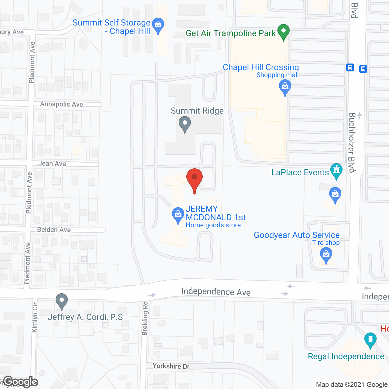 Chapel Hill Towers in google map
