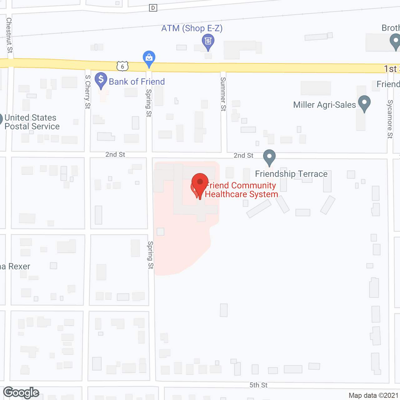 Warren Memorial Hospital in google map