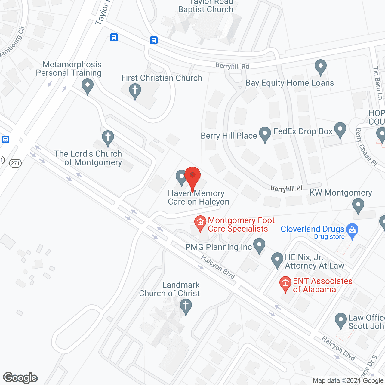 Haven Memory Care on Halcyon in google map