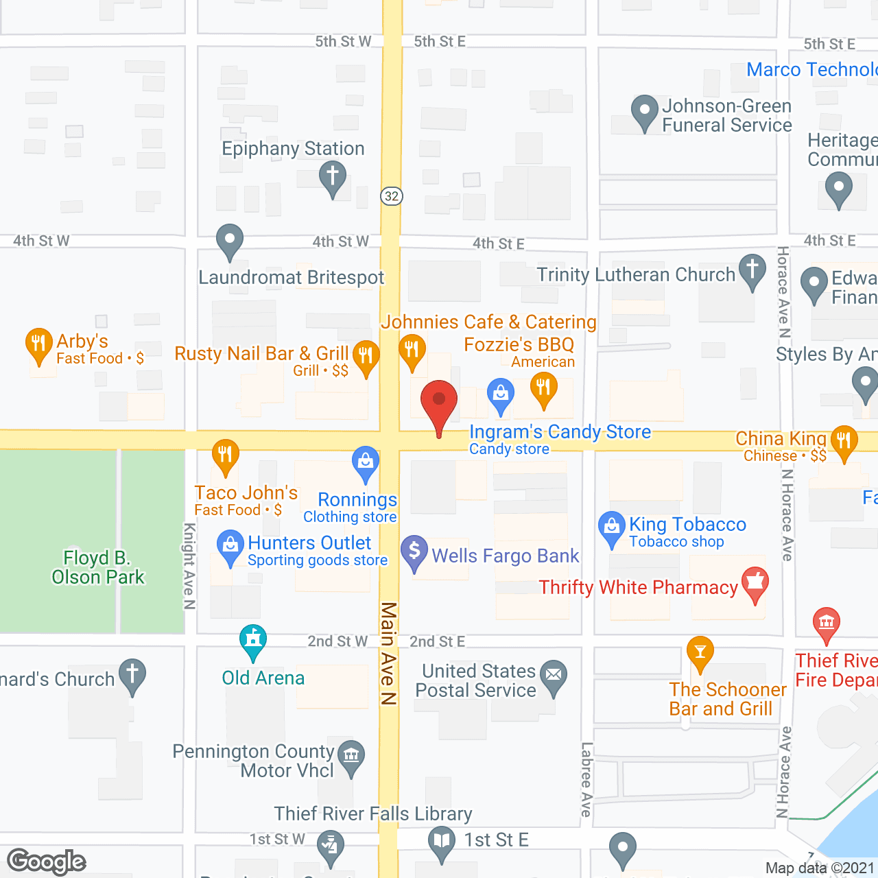 Johnson's Riverside Home in google map