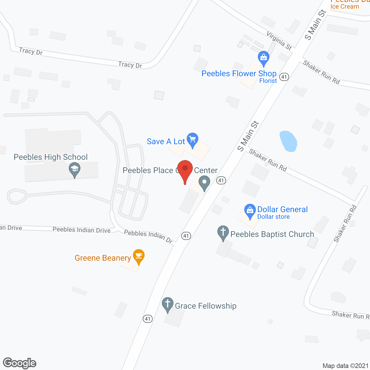 Peebles Place Care Center in google map