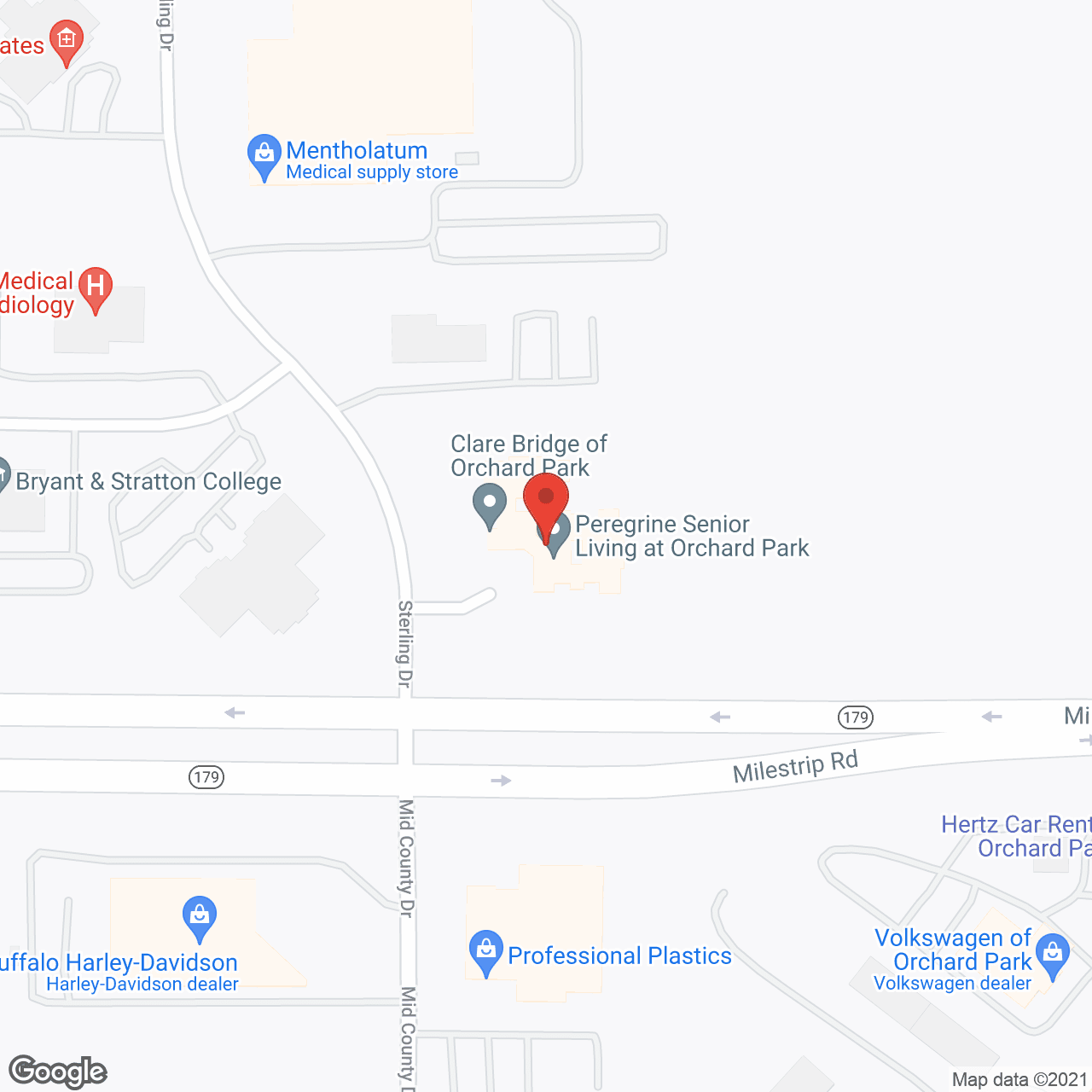 Peregrine Senior Living at Orchard Park in google map