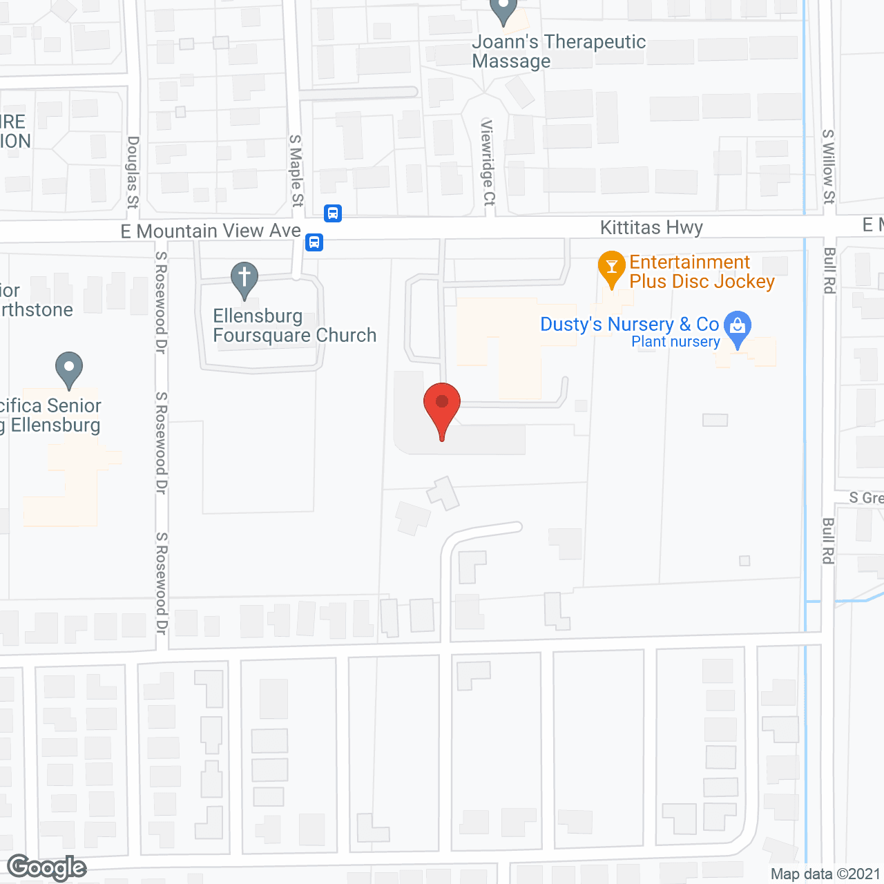 Avista Ellensburg in google map