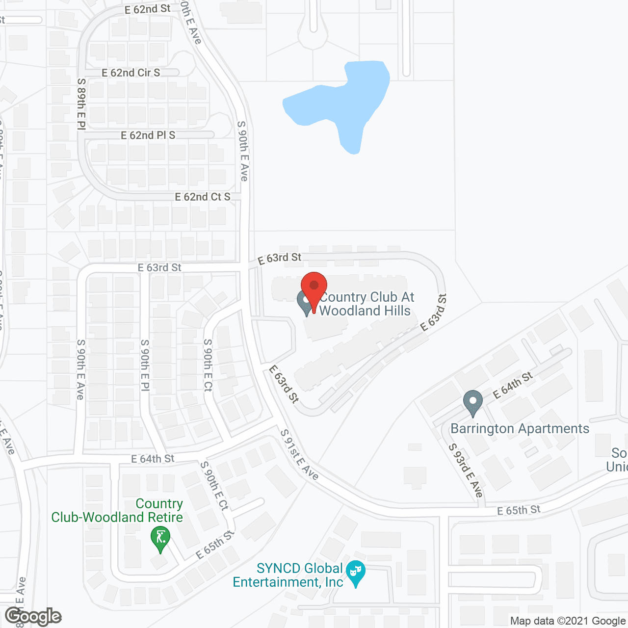 Country Club At Woodland Hills in google map