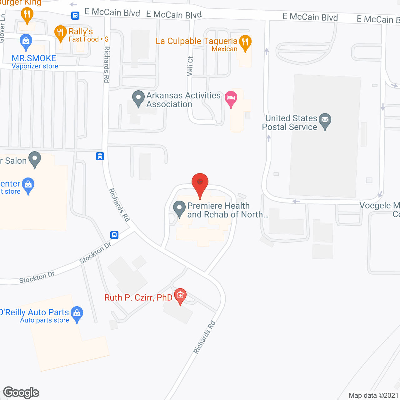 Premier Health and Rehabilitation in google map