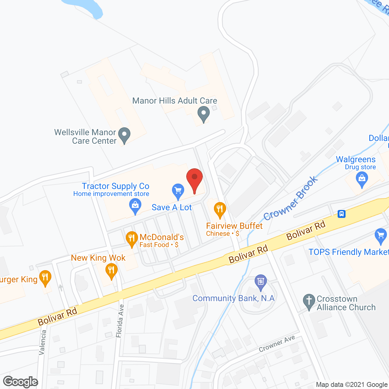 Manor Hills in google map