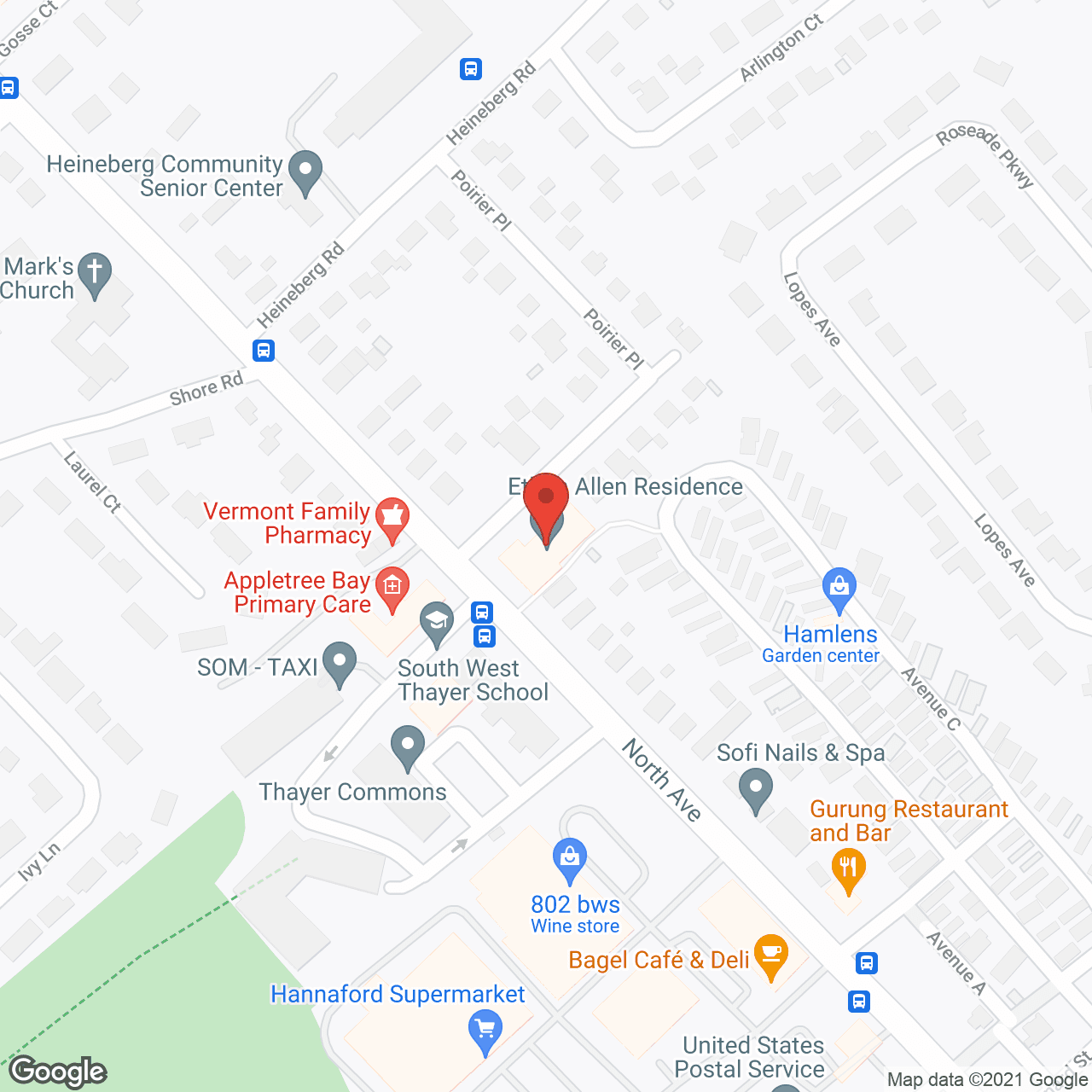 Ethan Allen Residence in google map