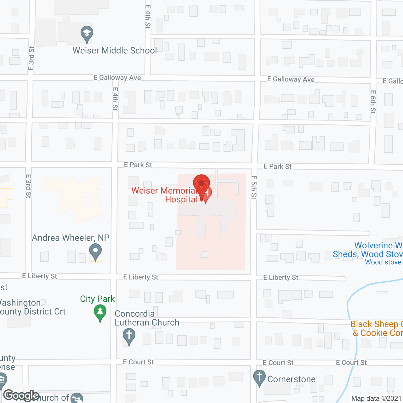 Memorial Hospital in google map
