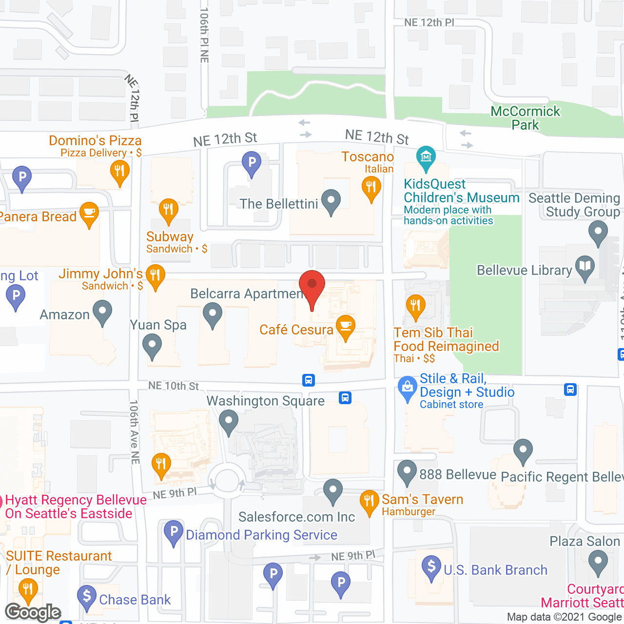 TheKey Bellevue in google map